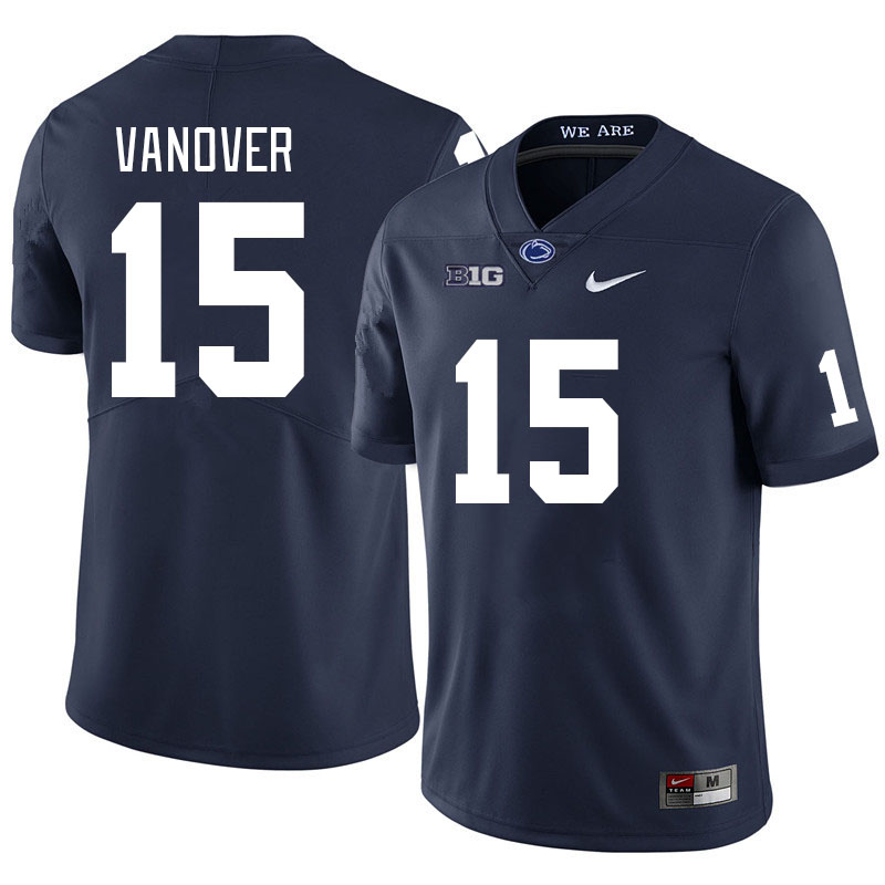 Men #15 Amin Vanover Penn State Nittany Lions College Football Jerseys Stitched Sale-Navy